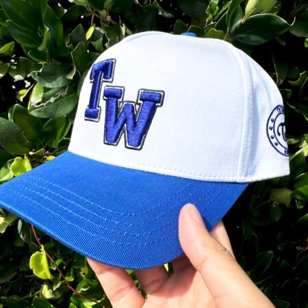 TWICE White & Blue Snapback | Kpop Hats | Twice merch | Fanmade | This is For | Kpop Snapback | Tzuyu | Jihyo | Kpop Streetwear